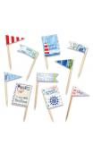 Surtido 10 banderas papeles Vue sur mer