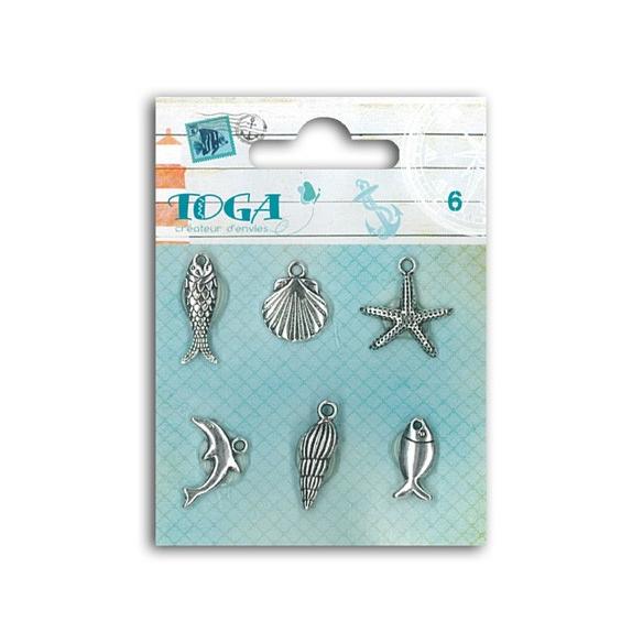 Surtido 6 breloques Vue sur mer