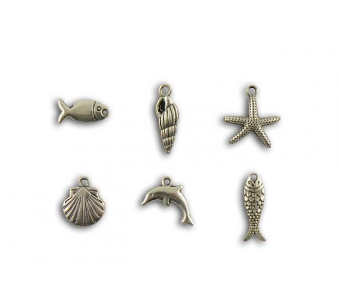 Surtido 6 breloques Vue sur mer