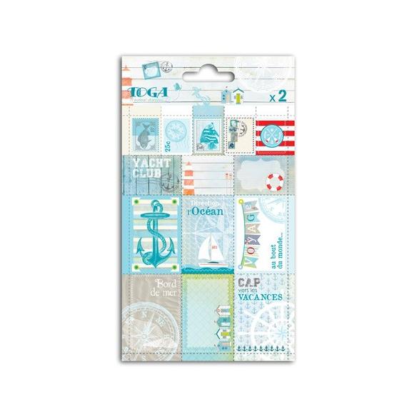 2 hojas die cuts troquelados Vue sur mer