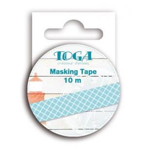 Masking tape azul-blanco vue sur mer-10m