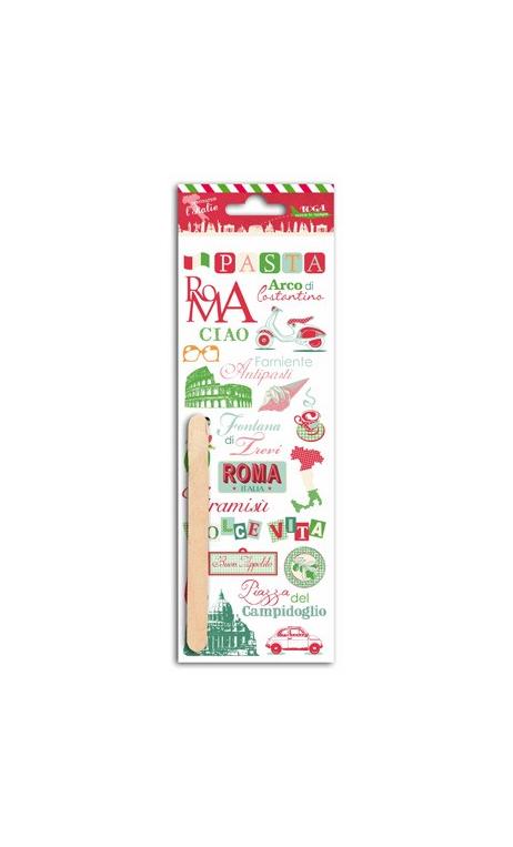 Rub-ons color Rome - 1 hojas 7,5x20