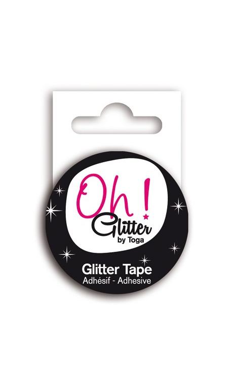 Glitter tape 2m - Negro