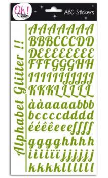 Glitter alfabeto Champs-Elysées - verde olive