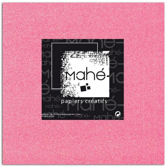 Mahé 30x30 - Glitter adhesivo Rosa Fluo 5 hojas