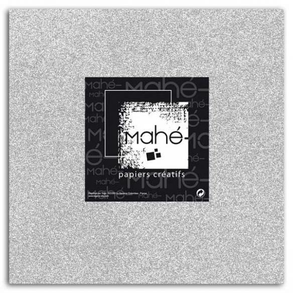 Mahé 30x30 - Glitter adhesivo Plata 5 hojas