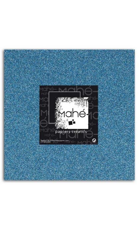 Mahé 30x30 - Glitter adhesivo Azul 5 hojas