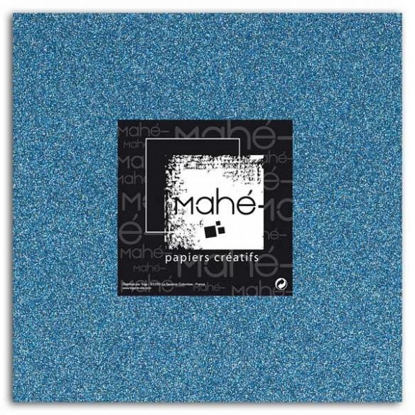 Mahé 30x30 - Glitter adhesivo Azul 5 hojas