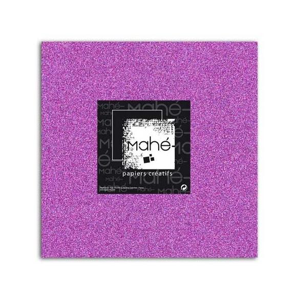 Mahé 30x30 - Glitter adhesivo Violeta Fluo 5 hojas