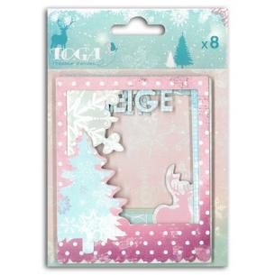 Conjunto de 8 polaroids Invierno poudré