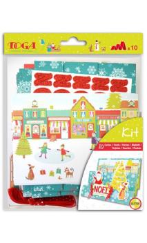 Set 10 postales Navidad en el pais de los juguetes