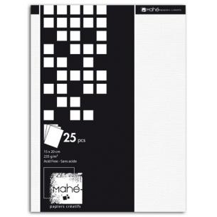 Bloc Deco Mahé Blanco 15x20cm 25f.