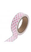 Masking tape corazones rosa - 10m