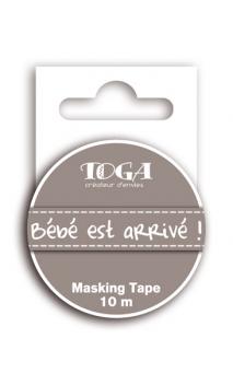 Masking tape recién nacido marrón oscuro - 10m