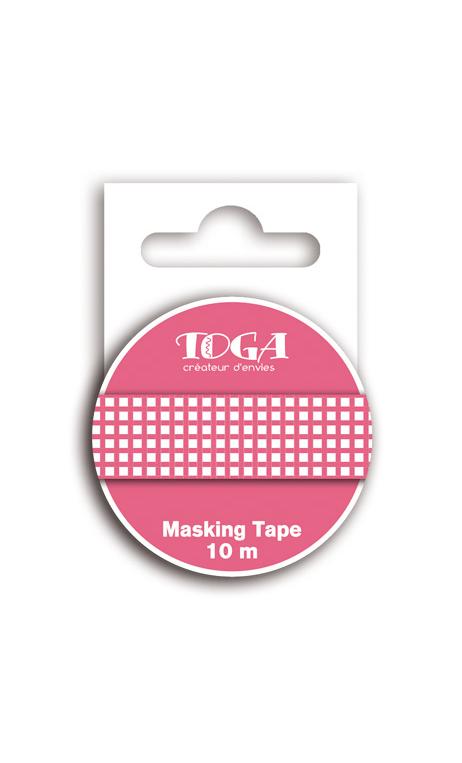 Masking tape vichy granadina - 10m