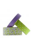 Masking tape x3 - flores/topos/violeta/anís - 5m