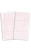 2 hojas de pegatinas alfabeto clásico rosa clr