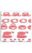 2 hojas de pegatinas alfabeto clásico rouge