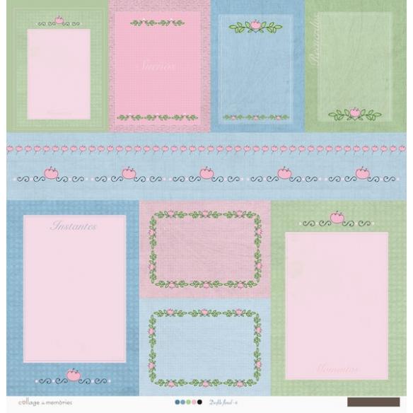 Desfile Floral 30 papeles para scrapbooking de Collage de Memòries