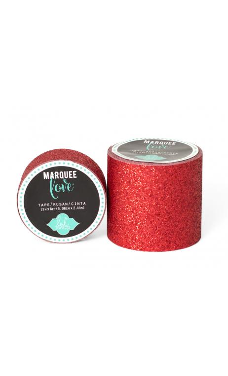 Marquee Tape - HS - Glitter - 2" - Red - 8 Feet