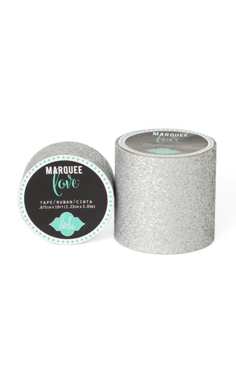 Marquee Tape - HS - Glitter - 2" - Silver - 8 Feet