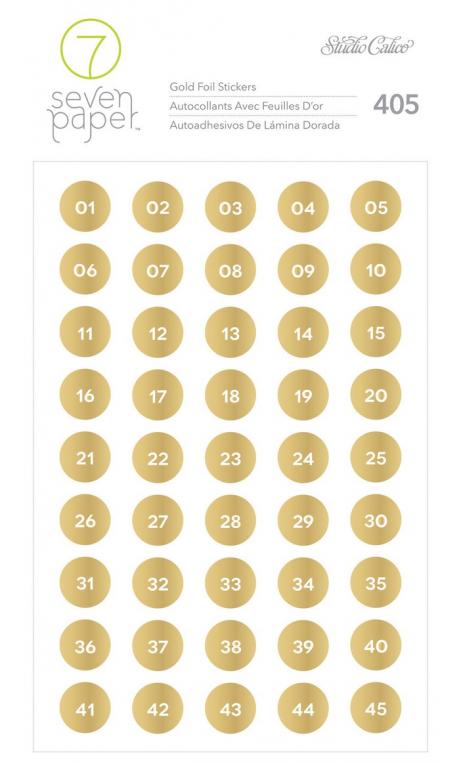 Stickers - SC - Amelia - Gold Number (9 Sheets)