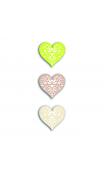 TFPD103 Conjunto. 24 formas recortadas corazones verde/taupe/beige