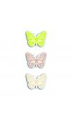 TFPD99 Conjunto. 24 formas recortadas papillons Verde/marrón/beige