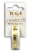 TMT118 Masking tape Invitación oro - 10m