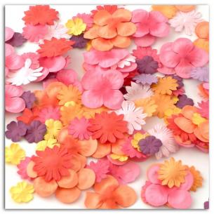 Flores Toga  organdi Colores calidos