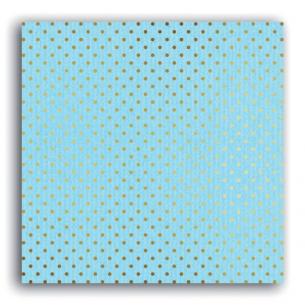 Mahé 30x30 - azul pálido & topos oro  - Pack 10 h.