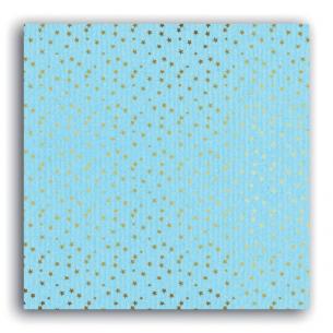 MahÃ2©30x30 - pale blue & gold stars - Pack 10 h.
