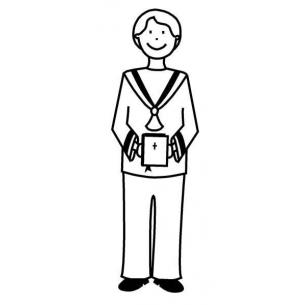 Rubber seal with wooden handle Child communion