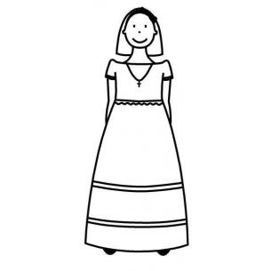 Rubber seal with wooden handle Girl communion