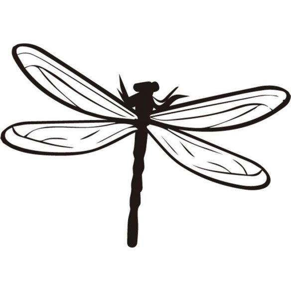 Sello de caucho con empuñadura de madera con empuñadura de madera Libélula