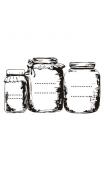Rubber seal with wooden handle Jars kitchen