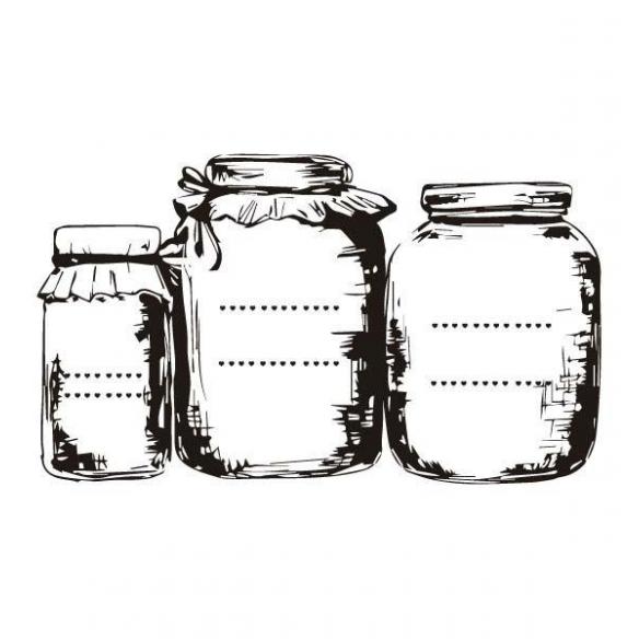 Rubber seal with wooden handle Jars kitchen