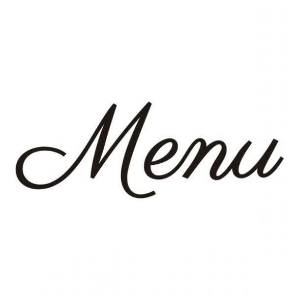 Sello de caucho con empuñadura de madera Menu