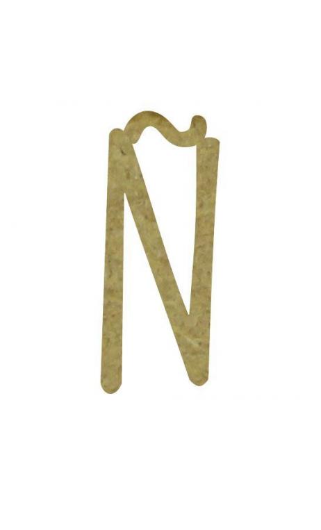 Natural wood letter 5.5 cm.