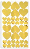 36 Stickers or- pequeños y grandes corazones