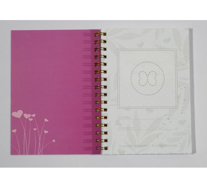 Agenda ROSA Pega Papel o Tijeras