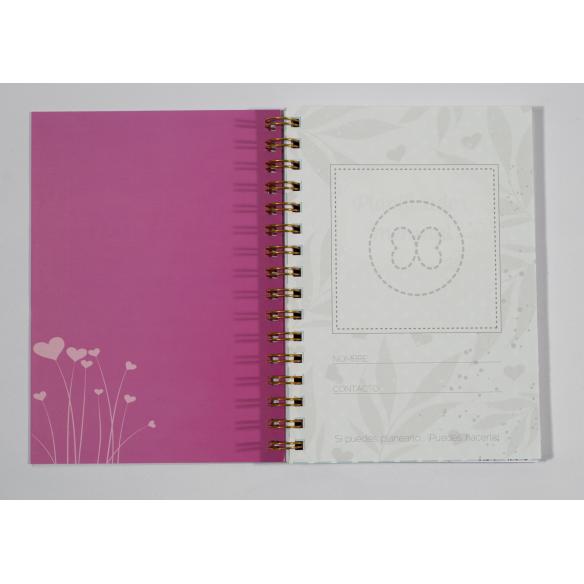 Agenda ROSA Pega Papel o Tijeras