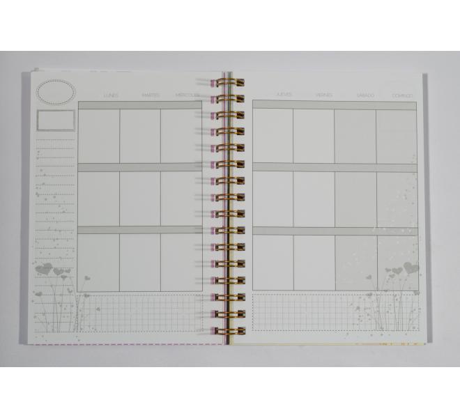 Agenda ROSA Pega Papel o Tijeras