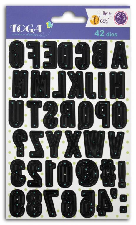Die's alfabeto  - mayúsculas 2 cm
