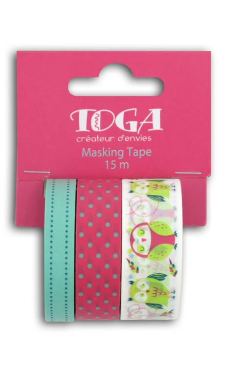 Masking tape x3-hiboux 5 m
