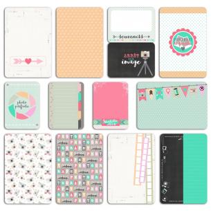 Conjunto 60 tarjetas coul. r/v click clack