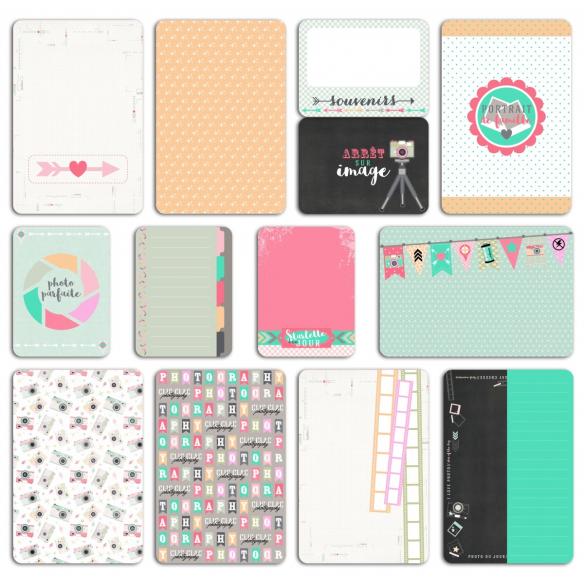 Conjunto 60 tarjetas coul. r/v click clack