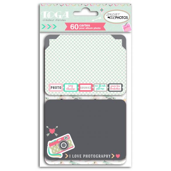 Conjunto 60 tarjetas coul. r/v click clack