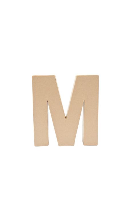 Letra de papel Maché M      17,5/5,5 cm Papel maché