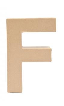 Letra de papel Maché F      17,5/5,5 cm Papel maché